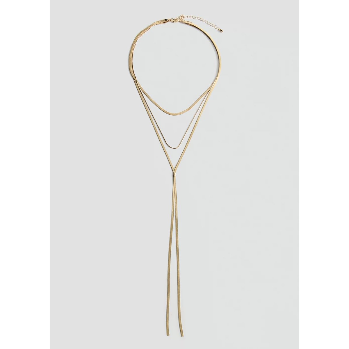 Collier long combiné or, MANGO