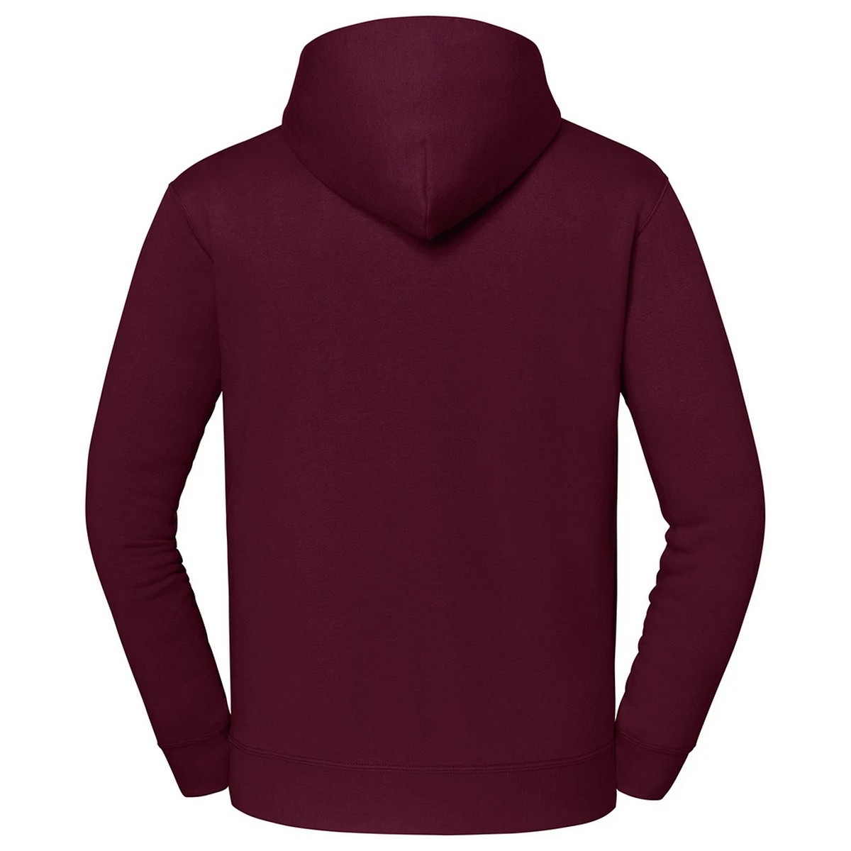 Sweat uni à capuche ICONIC PREMIUM bordeaux, FRUIT OF THE LOOM