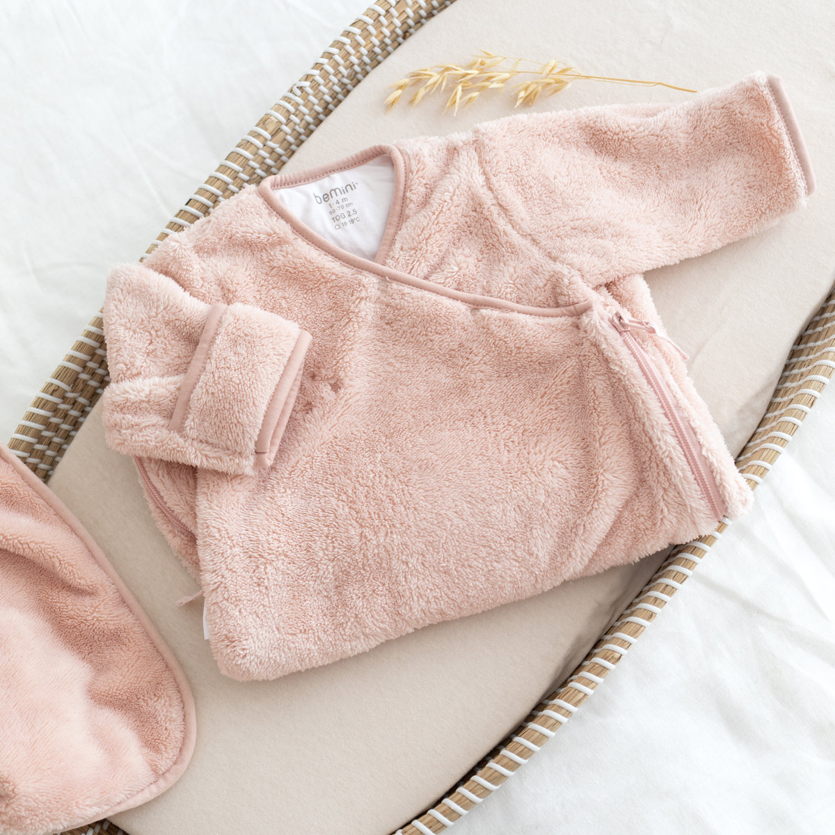 Gigoteuse avec moufles hiver - TOG 2.5 Chaud tout doux blush, BEMINI