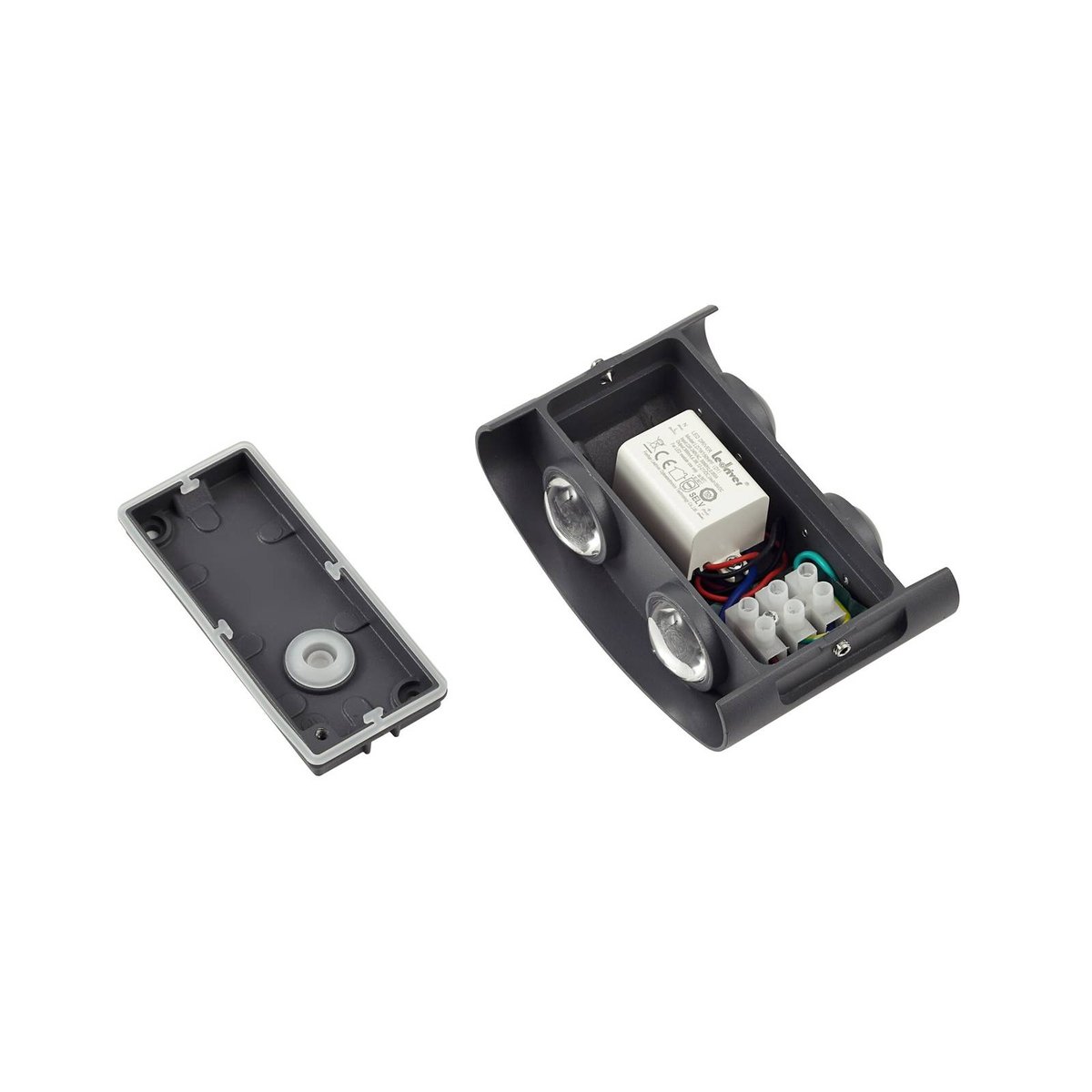 Applique extérieure en aluminium moderneLED anthracite, LINDBY