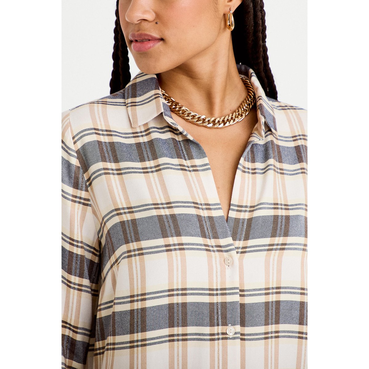 Chemise manches longues bleu, CACHE CACHE