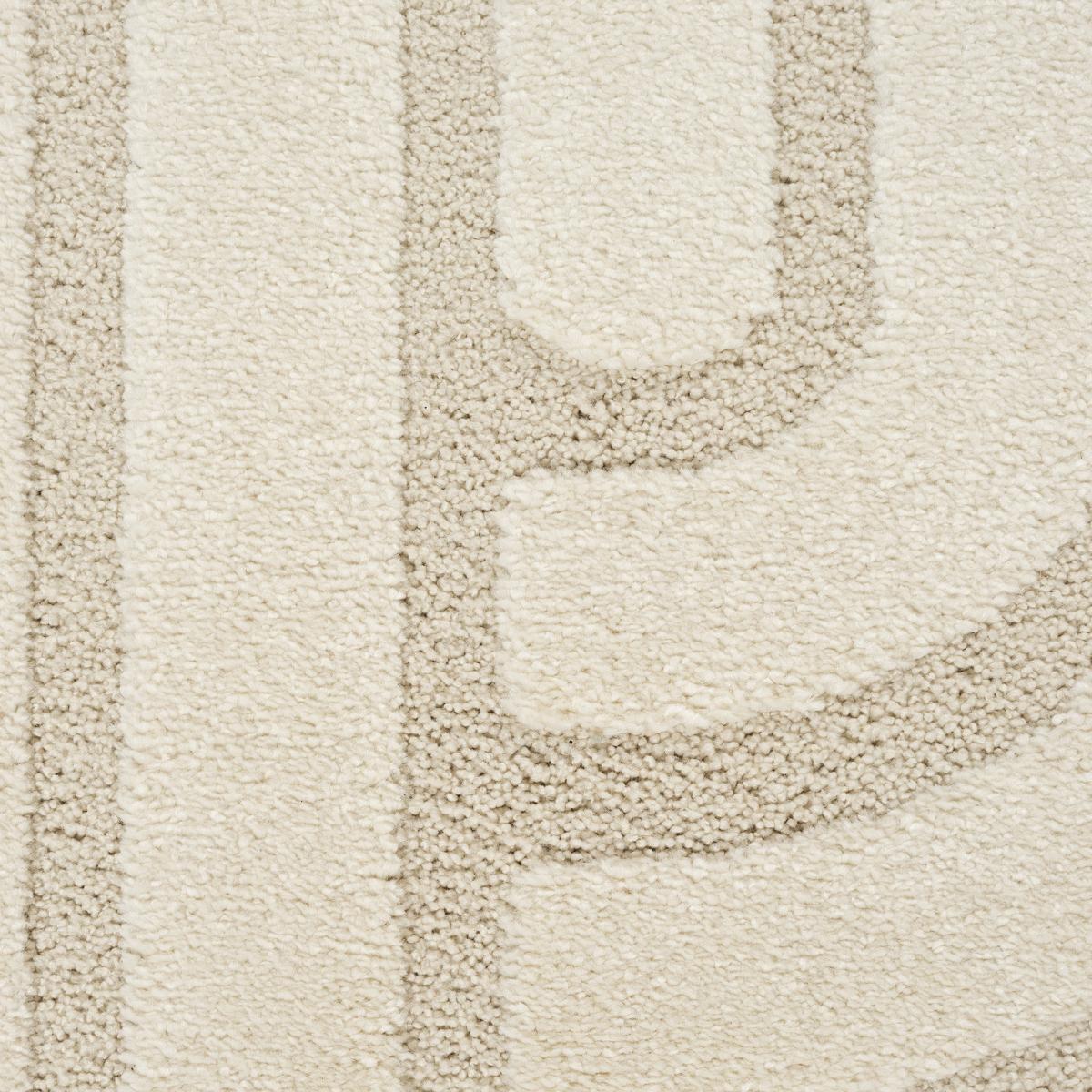 Tapis salon LYN9 SPIRATRO - Tapis forme original en relief crème, UN AMOUR DE TAPIS