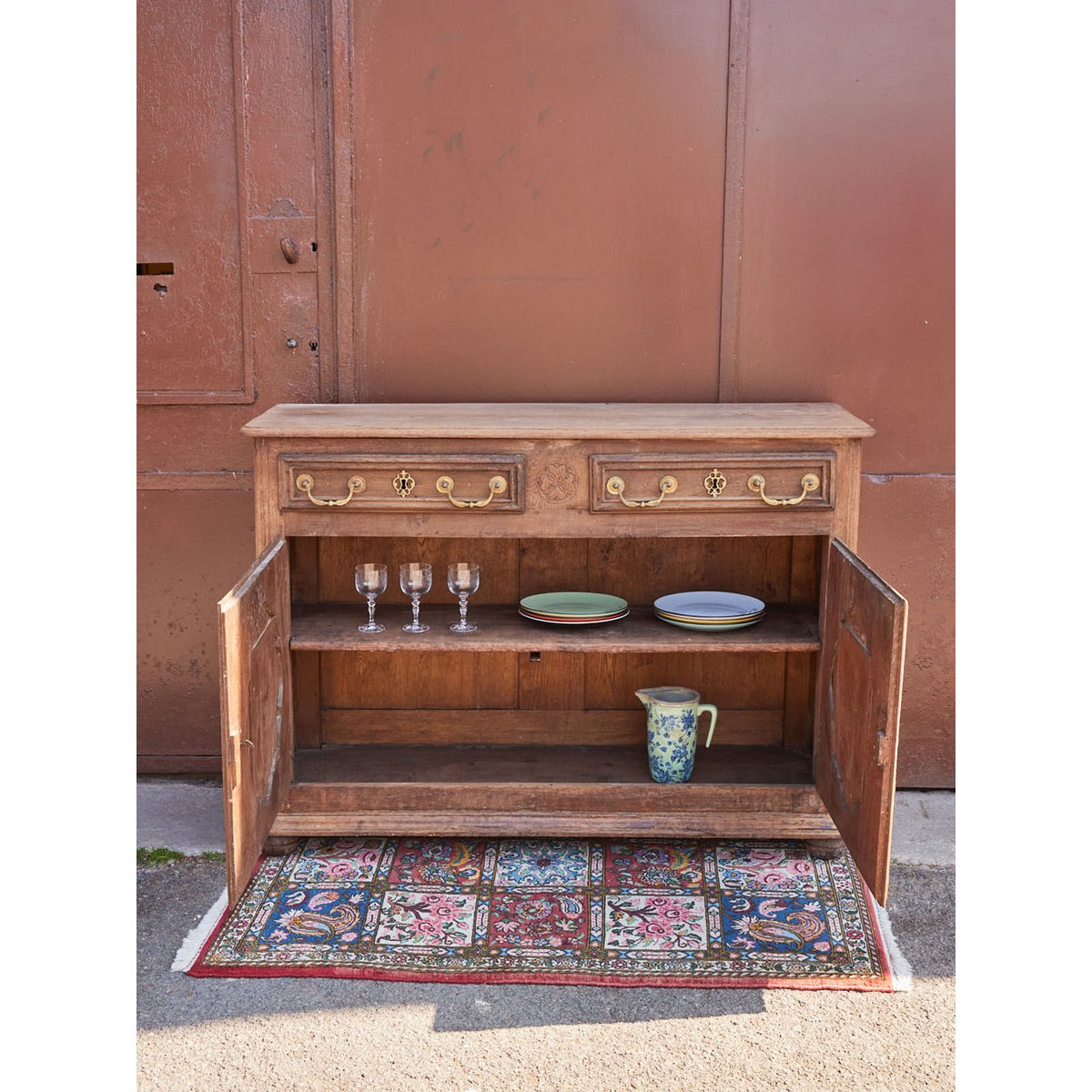 Buffet en bois Gilbert N°1631 - Bon état bois foncé, DEBONGOUT
