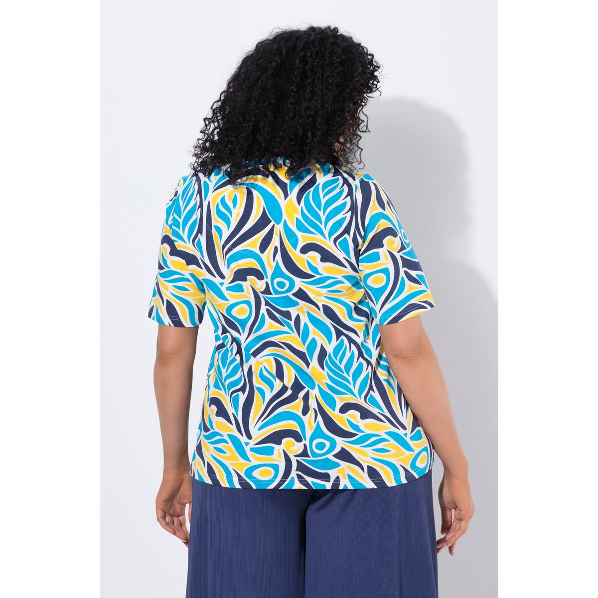 T-shirt esprit tunique aqua turquoise, ULLA POPKEN