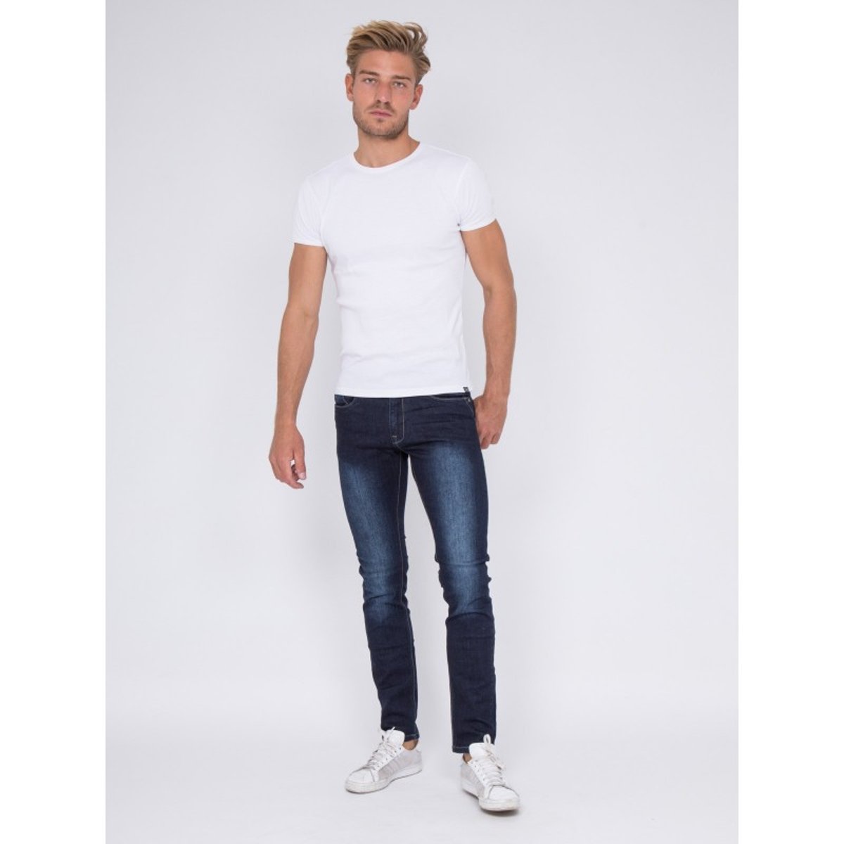 Jean Coupe Slim Snow bleu foncé, RITCHIE