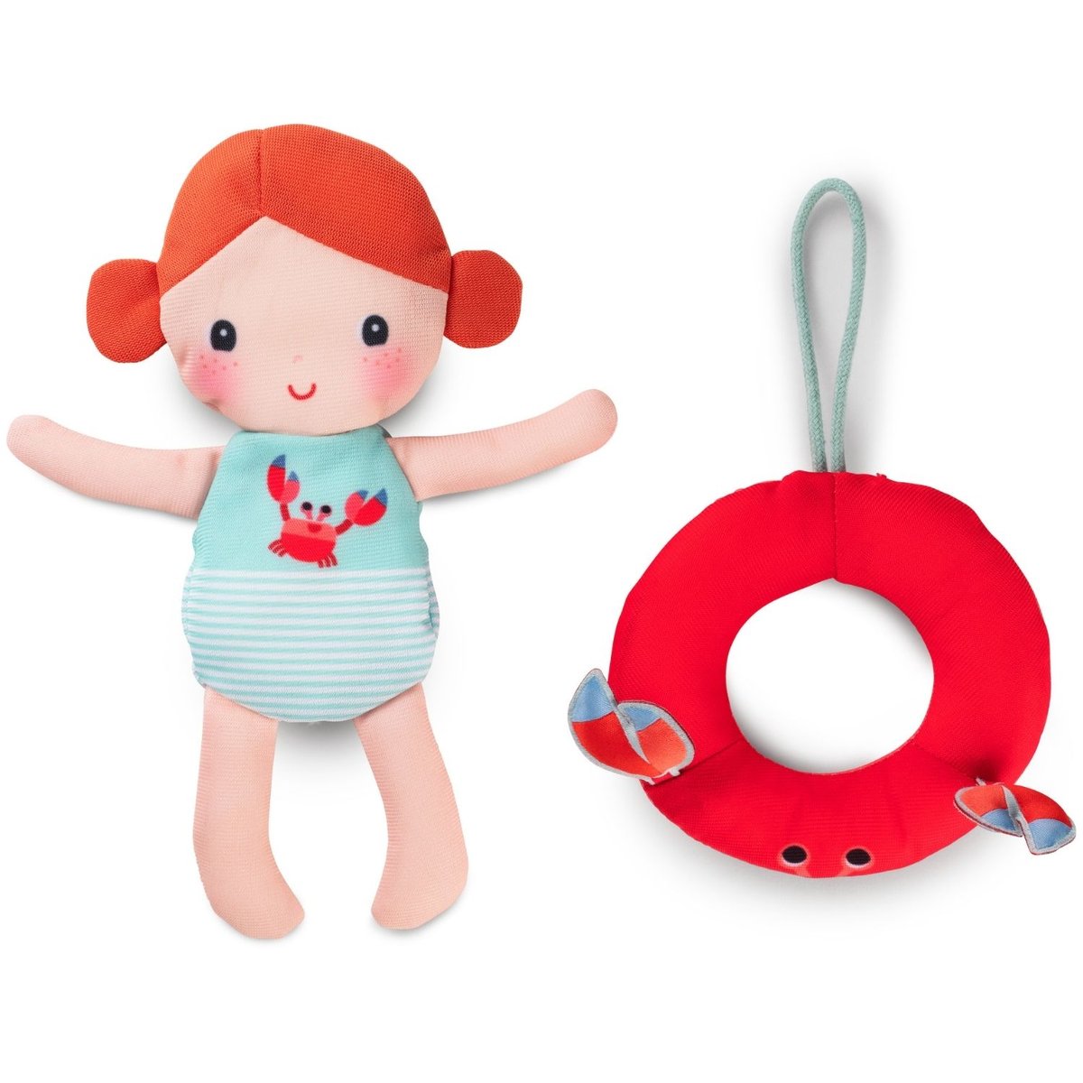 Poupée de bain Axelle orange, rouge, vert d'eau, LILLIPUTIENS