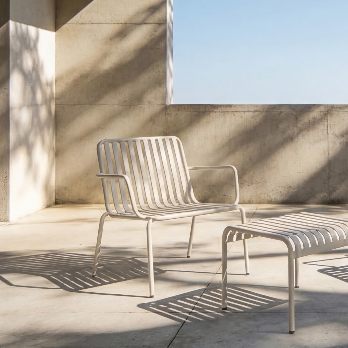 Fauteuil de jardin en Métal, GABY beige, TIKAMOON