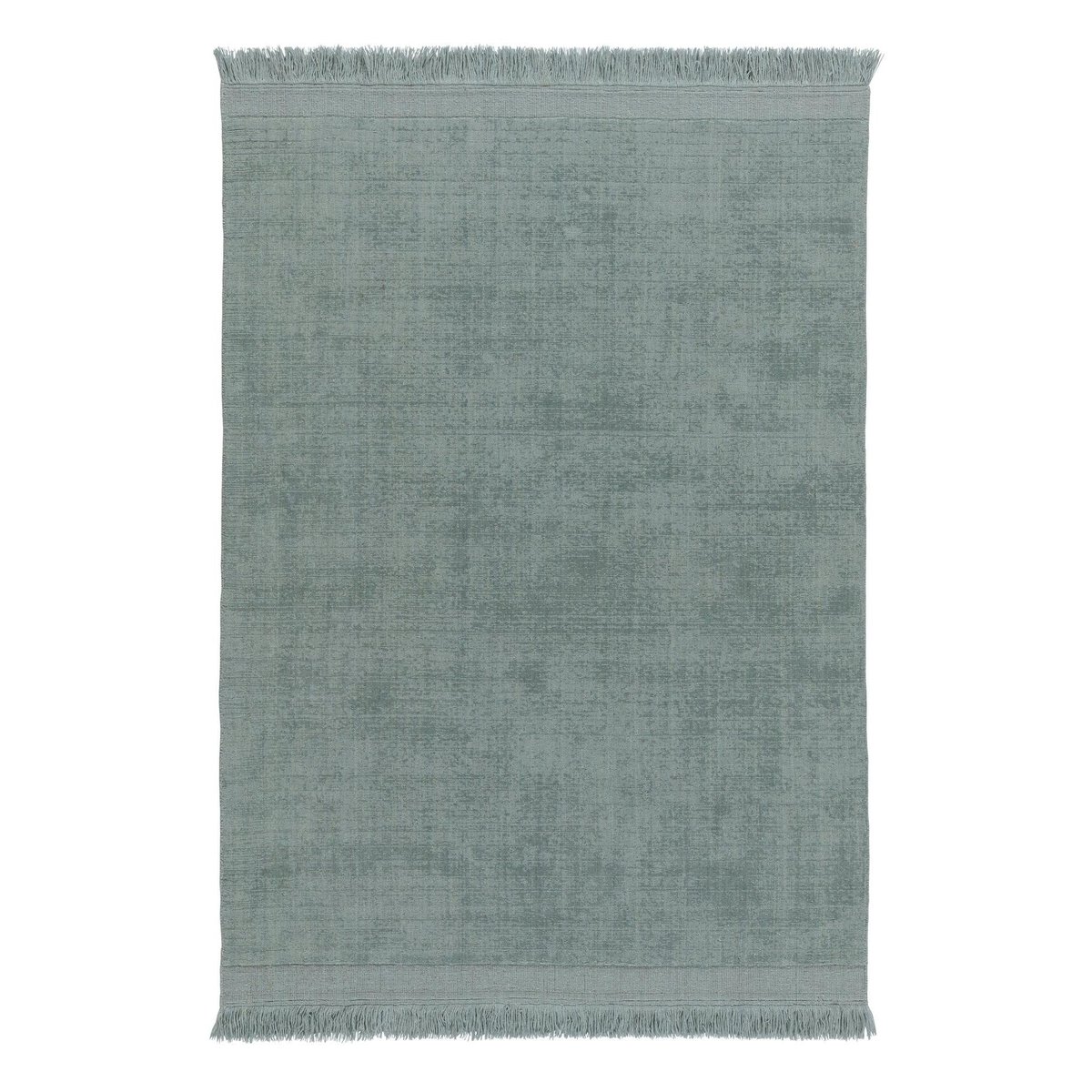 Tapis design doux en laine et coton fait main CLASSIC vert naturel, AFK LIVING