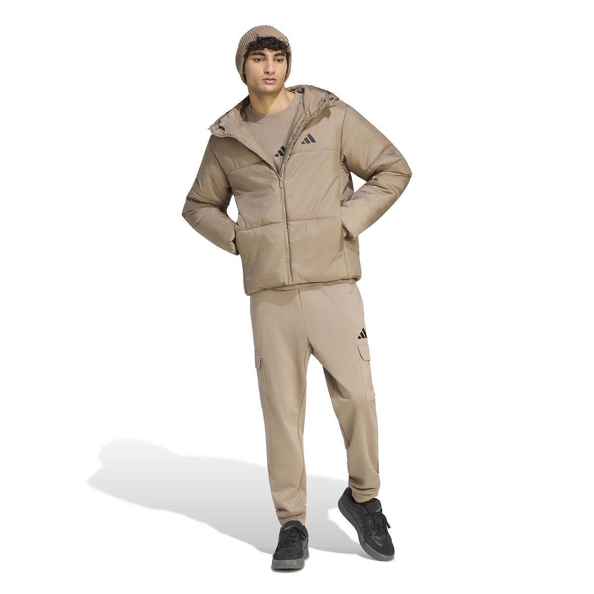 Veste à capuche, ESSENTIALS CLIMAWARM marron, ADIDAS SPORTSWEAR