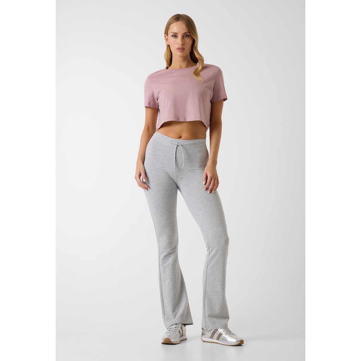 T-Shirt Boxy Cropped rose poudré, GUESS