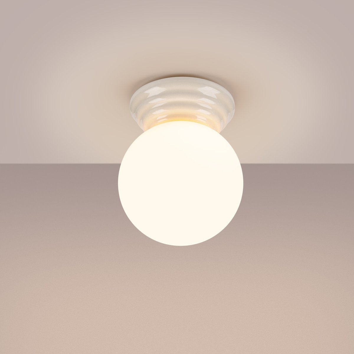 Plafonnier Céramique Blanc G9 1 Zori blanc, EDEN