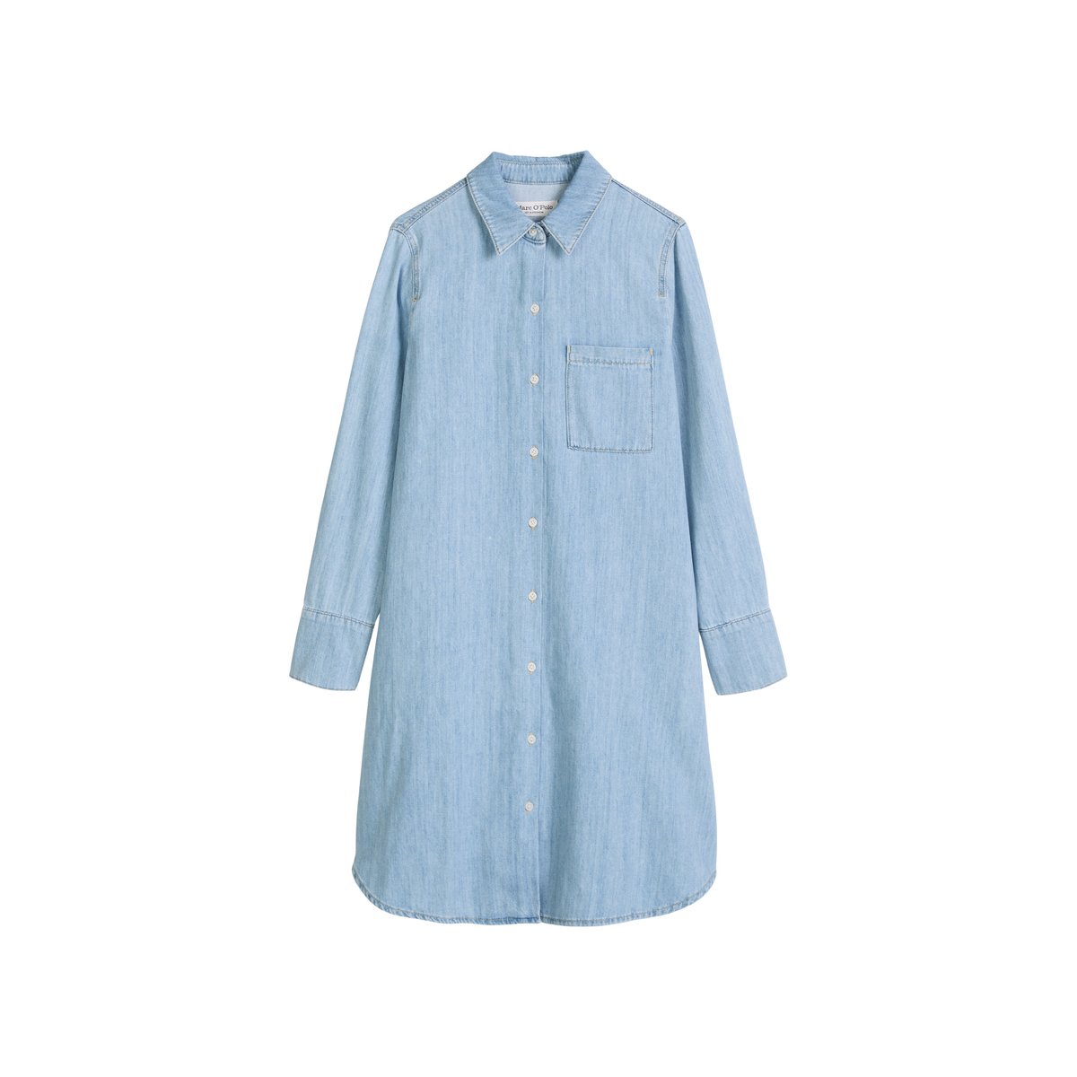 Robe en jean A-Shape en coton organique fluide bleu clair, MARC O'POLO