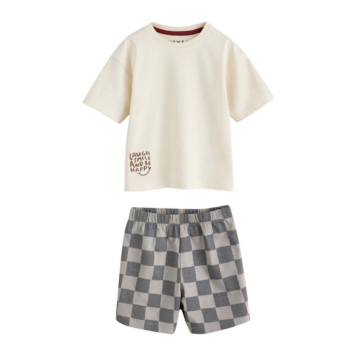 Pyjama short, lot de 3 kaki/gris/bordeaux, NEXT