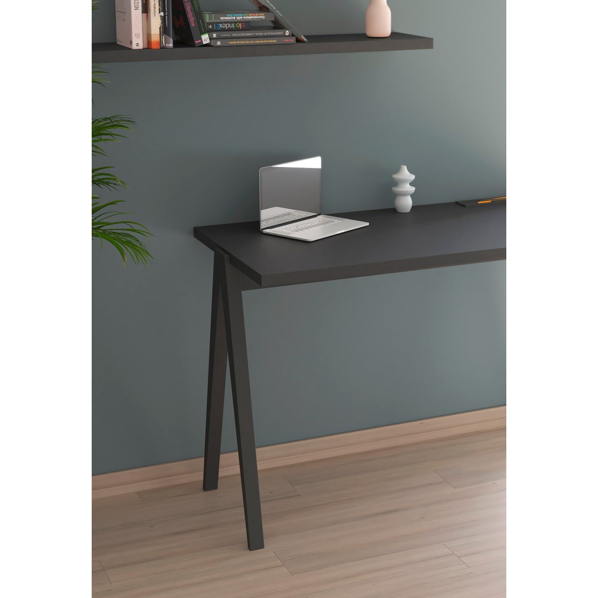 Bureau en placard et hêtre cérusée, COLMAR XL graphite, HERDASA