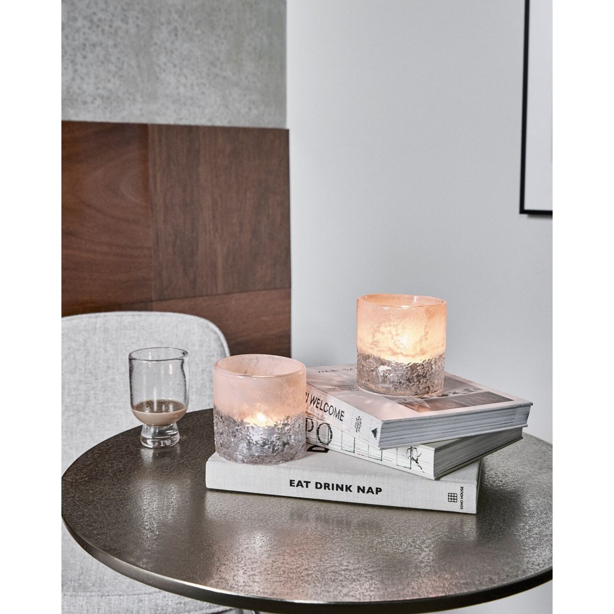 Lot de 2 photophores Teagan blanc, HOUSE DOCTOR