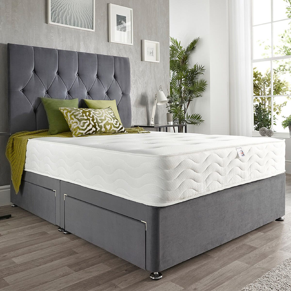 1000 Tufted Pocket+ Mattress white, ASPIRE