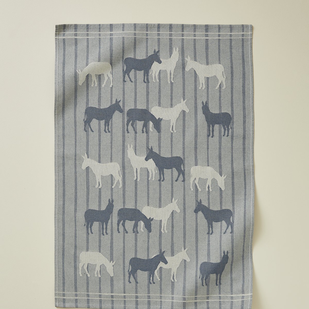 Torchon jacquard RDV AU PRE bleu, SYLVIE THIRIEZ