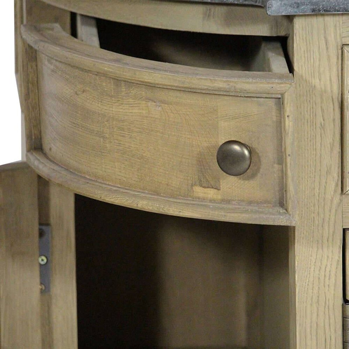 Meuble sous vasque en bois de chêne GAIA bois clair, MADE IN MEUBLES 