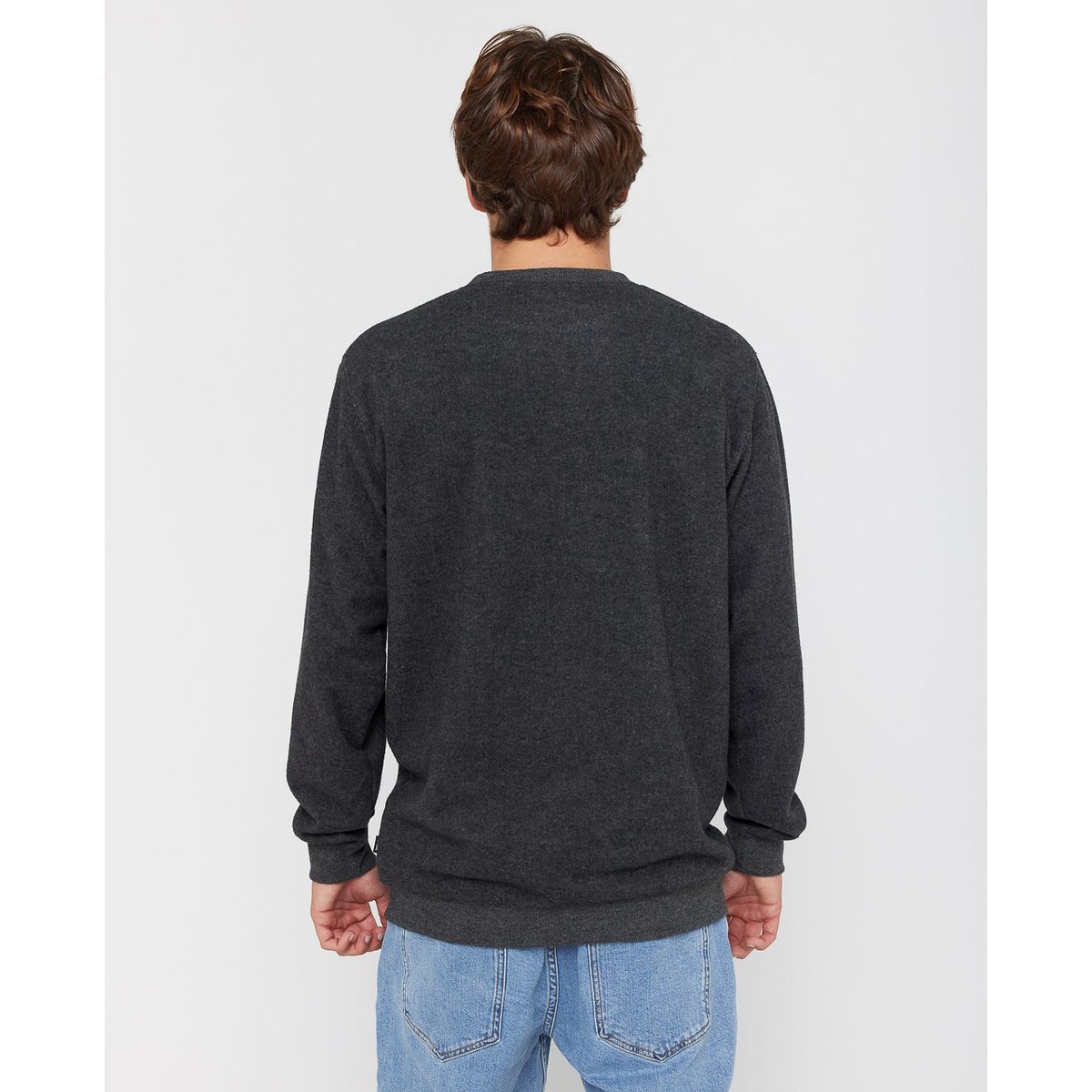 Sweat col rond Grid noir marbré, RIP CURL