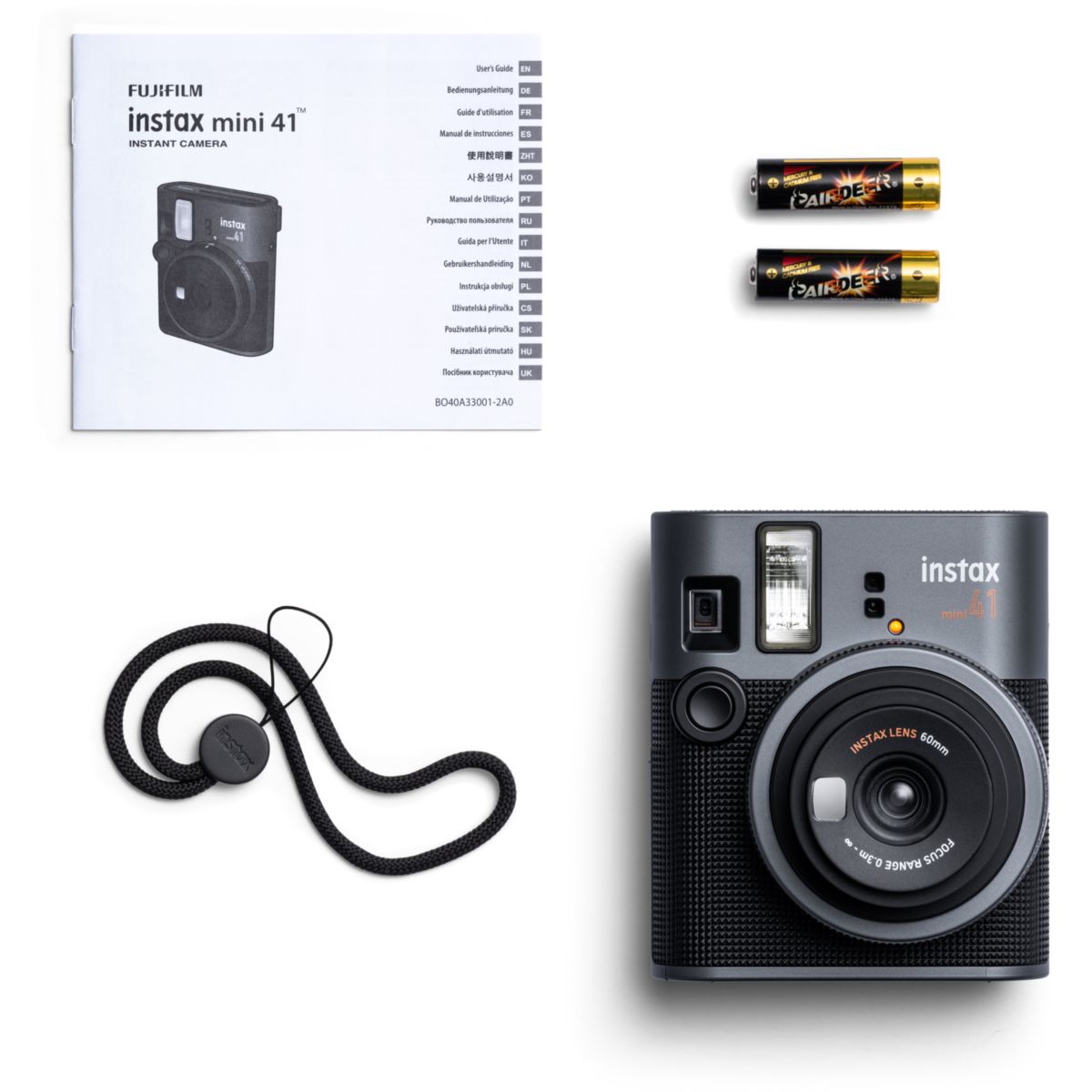 Appareil photo Instantané INSTAX MINI 41 BLACK couleur unique, FUJIFILM