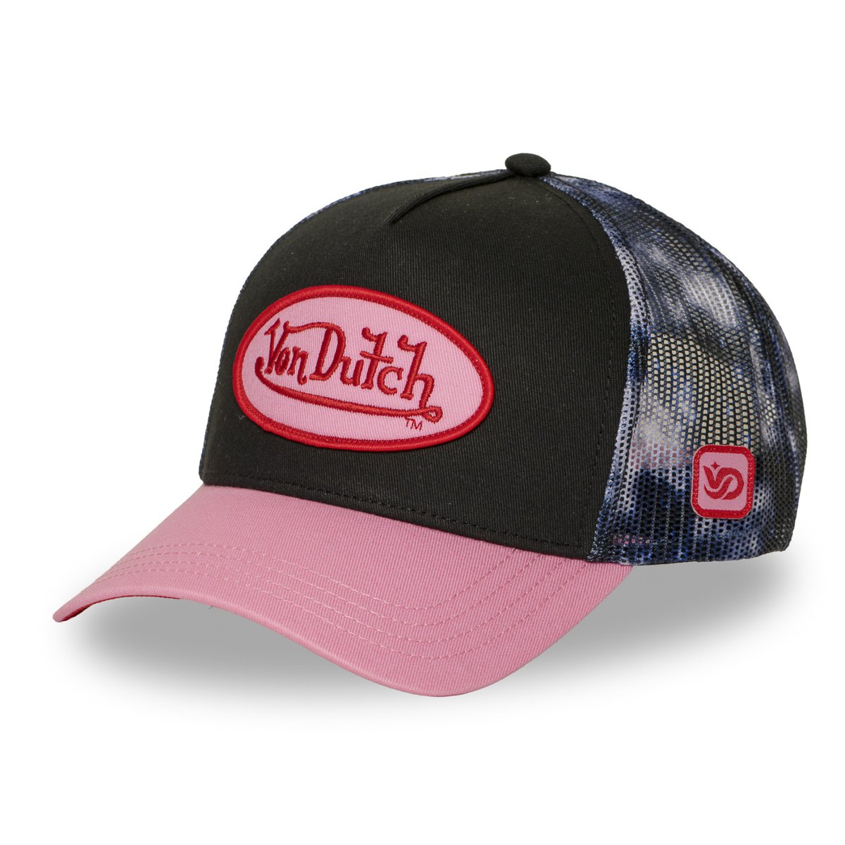 Casquette trucker SPACE noir/rose/rouge/bleu, VON DUTCH