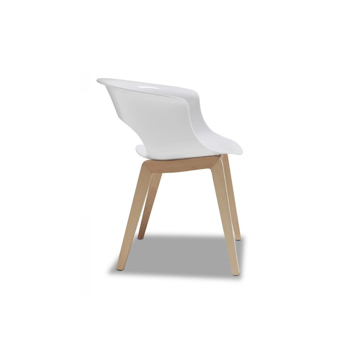 Chaise design en bois, NATURAL MISS B blanc, SCAB DESIGN