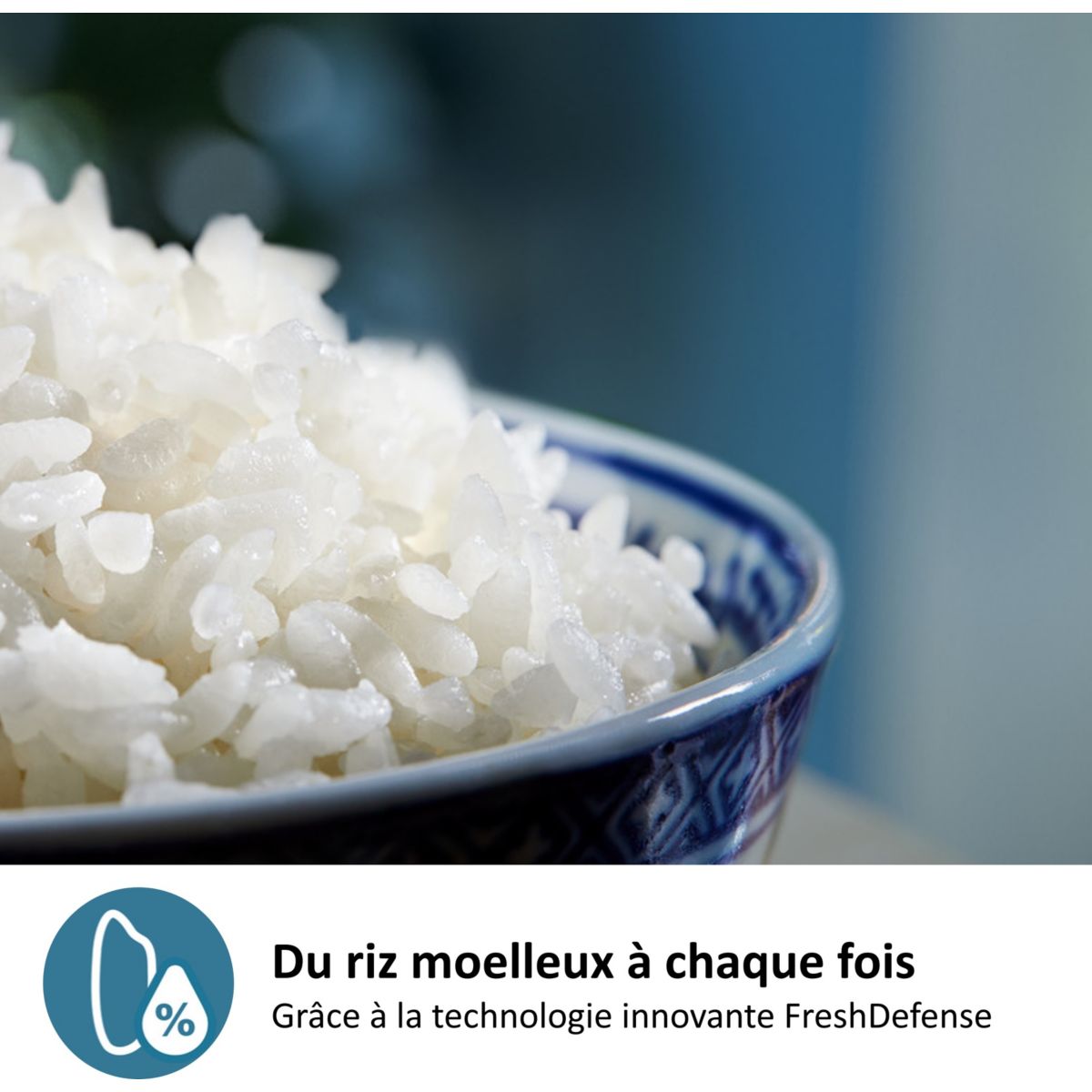 Cuiseur riz HD4814/31 rice cooker noir 1.8L, 800W couleur unique, PHILIPS
