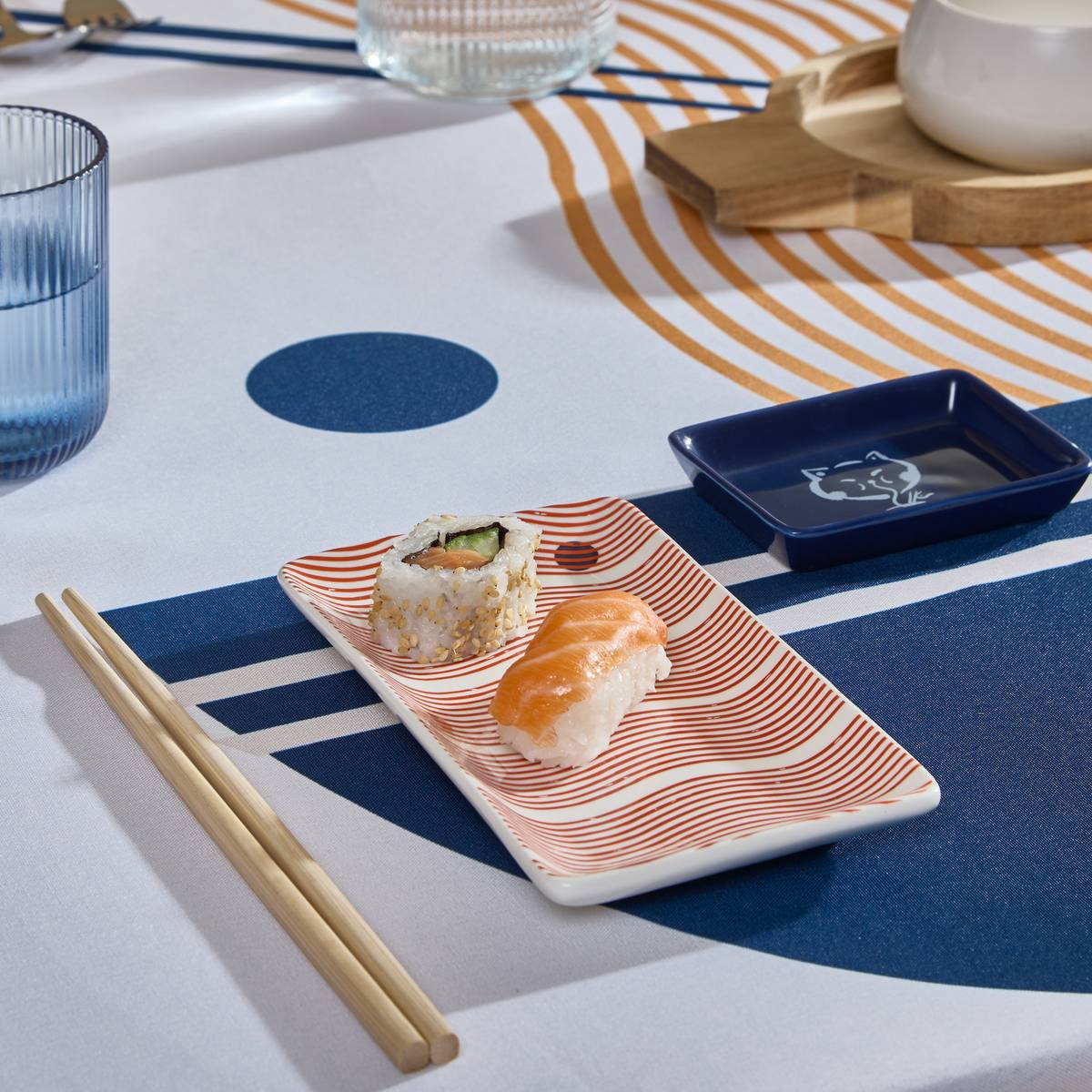Coffret sushi 6 pièces en grès NIPPON multicolore, ATMOSPHERA