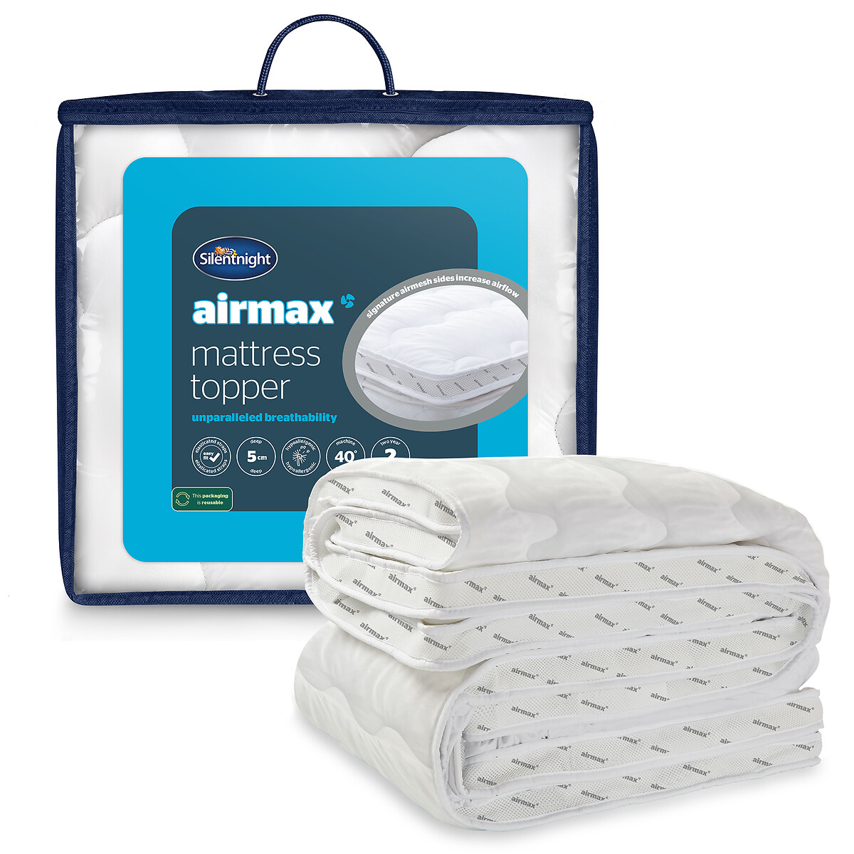 Airmax 500 Mattress Topper white, SILENTNIGHT