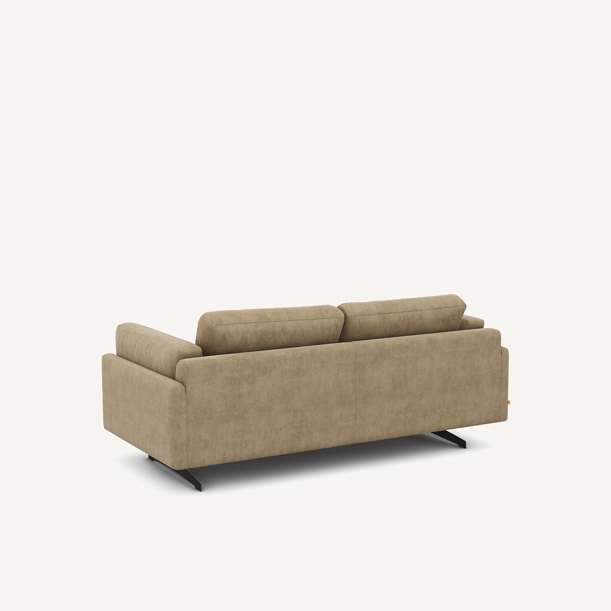 Canapé 2 places en velours stonewashed, CÉSAR gris shiitaké, AM.PM