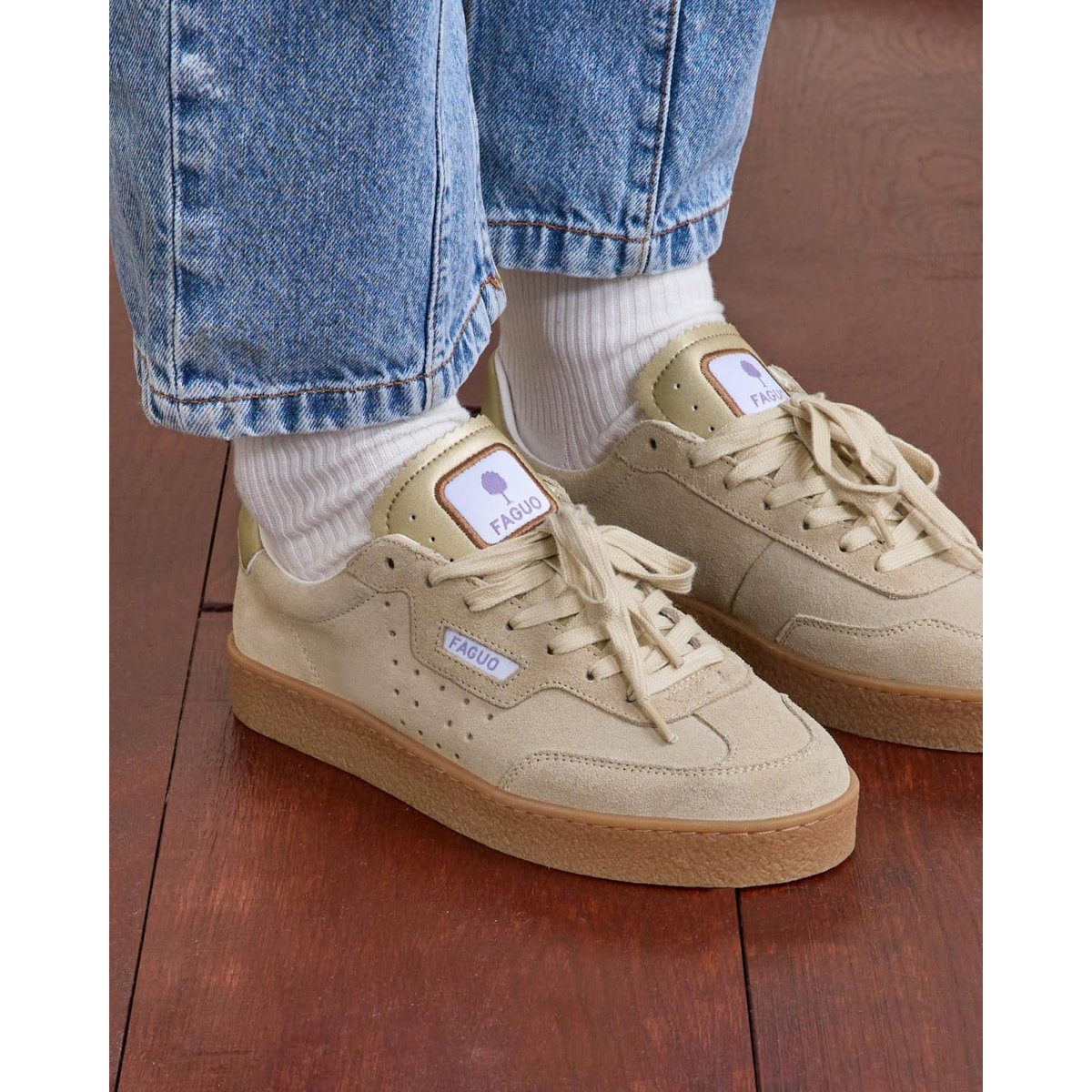 Baskets basses suede LUMBO beige, FAGUO