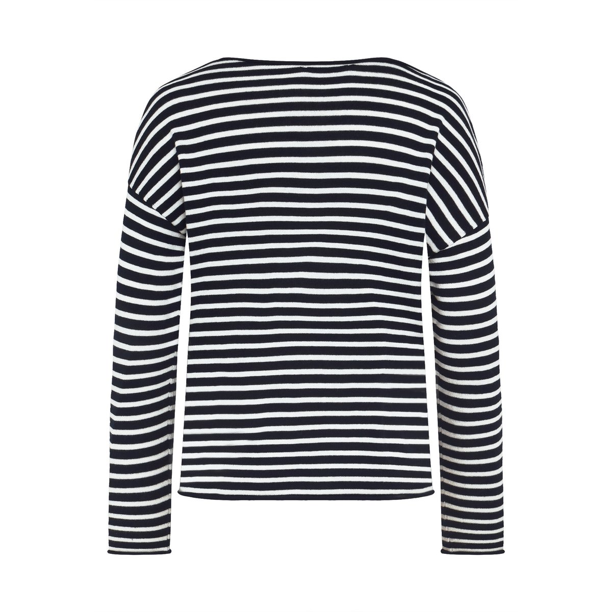 Pull-over en maille à encolure bateau patch dark blue/cream, BETTY BARCLAY