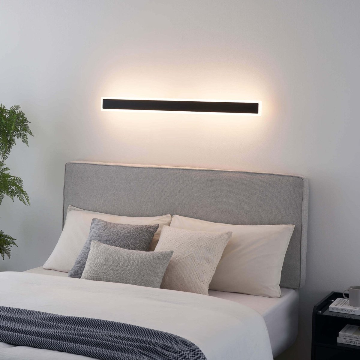 Longue Applique en Aluminium avec IP54 - MATTEA noir, KOSILUM
