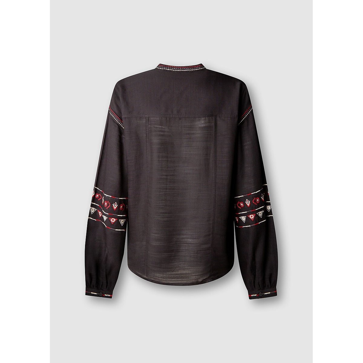 Blouse avec broderies noir, PEPE JEANS