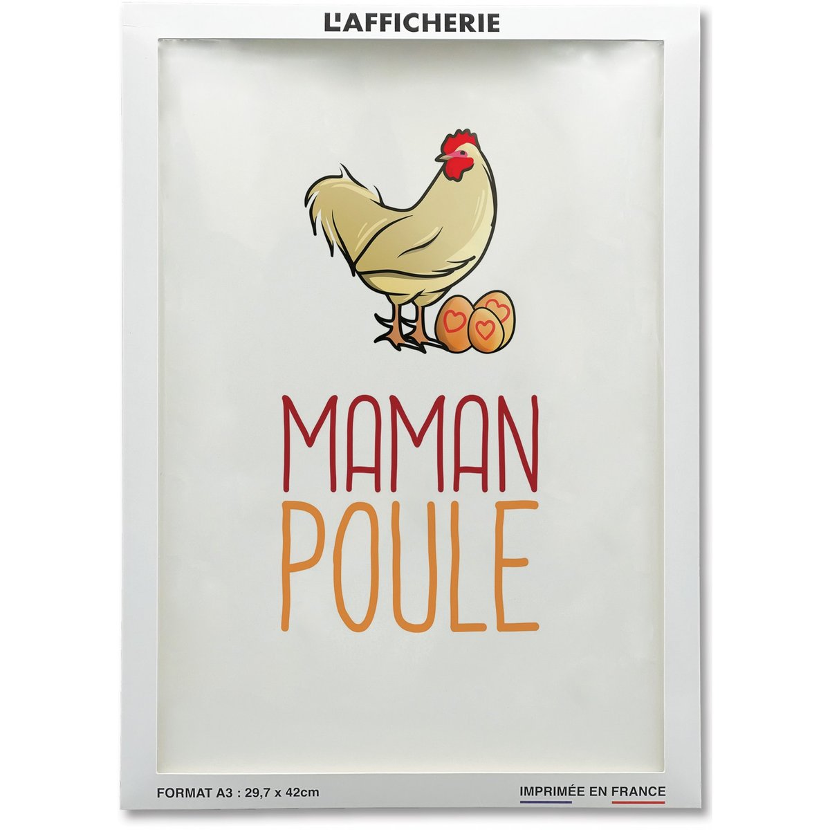 Affiche Maman Poule blanc, L'AFFICHERIE