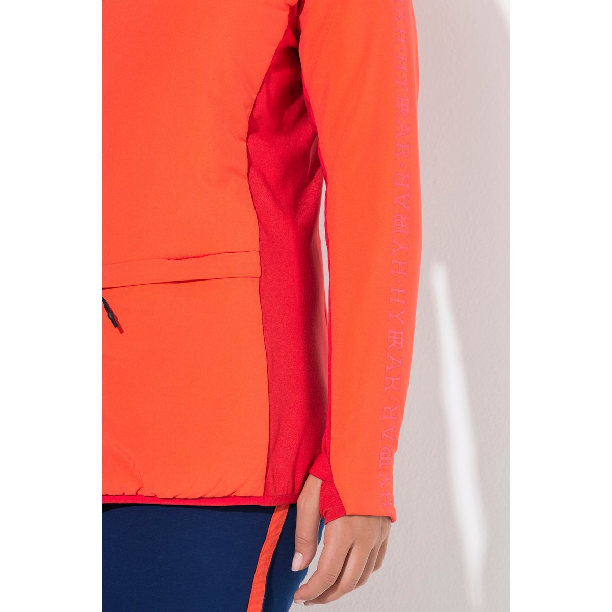 Veste technique à capuche, col montant rouge corail, ULLA POPKEN