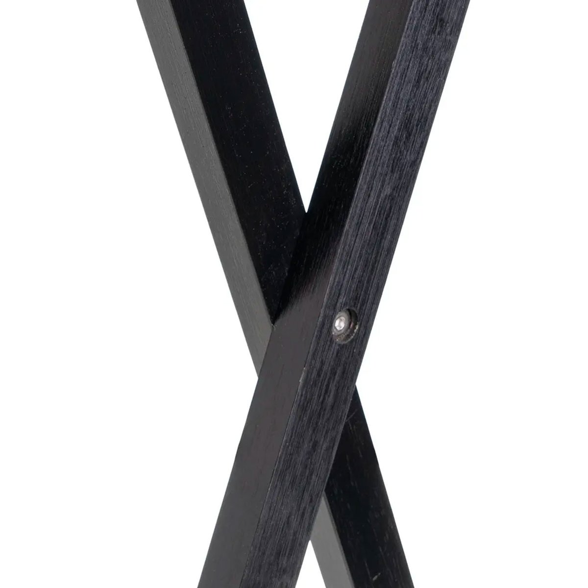 Porte serviette sur pied pliable noir et bambou 44x40x82cm noir, WADIGA