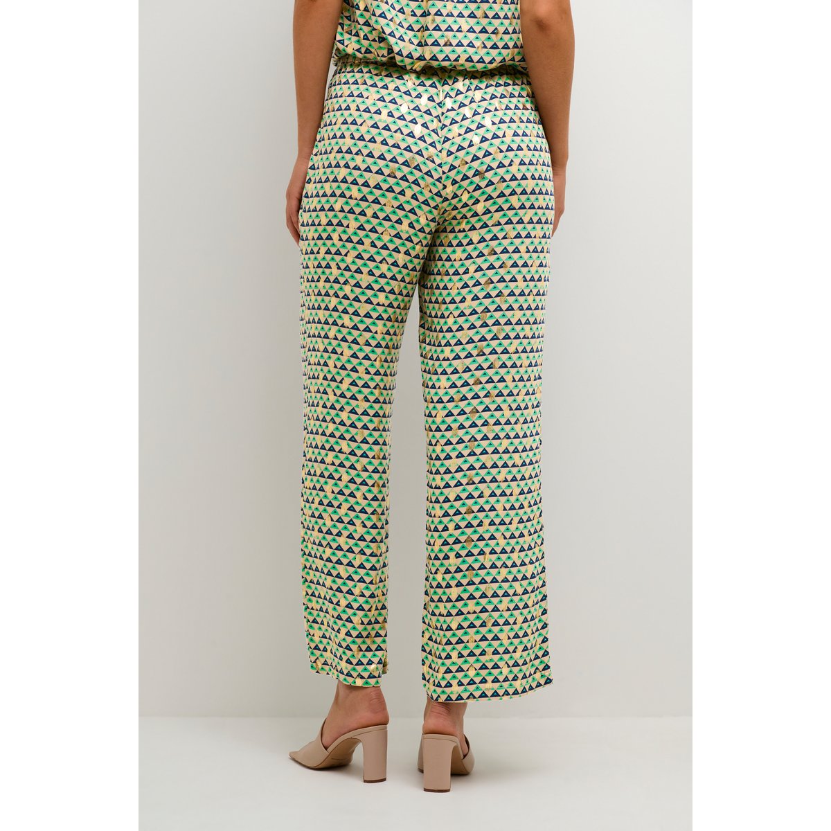 Casual pants vert graphique sesame, CULTURE