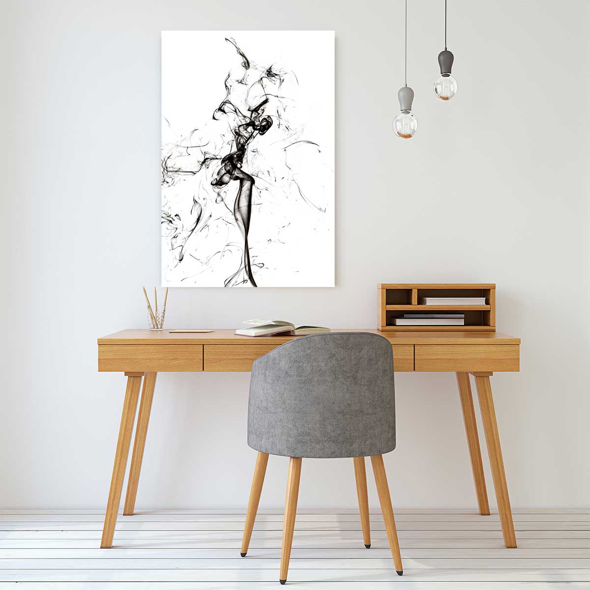 Tableau black smoke tulip dream tableau alu dibond, HEXOA
