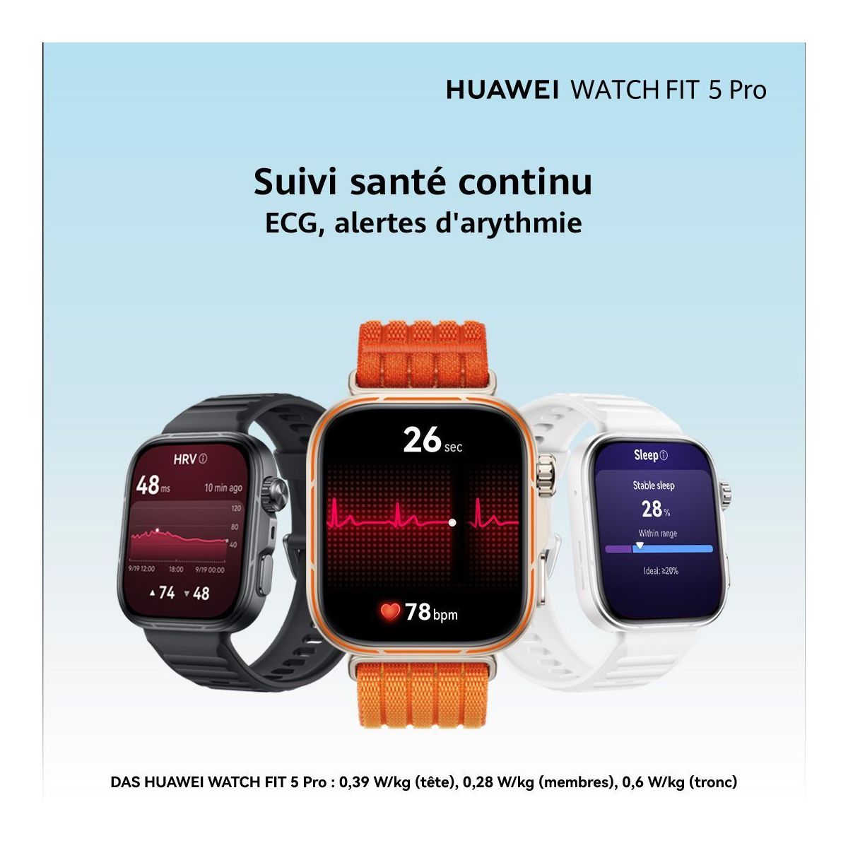 Montre connectée Pack Watch FIT 5 Pro orange+Freebuds SE4 orange, HUAWEI