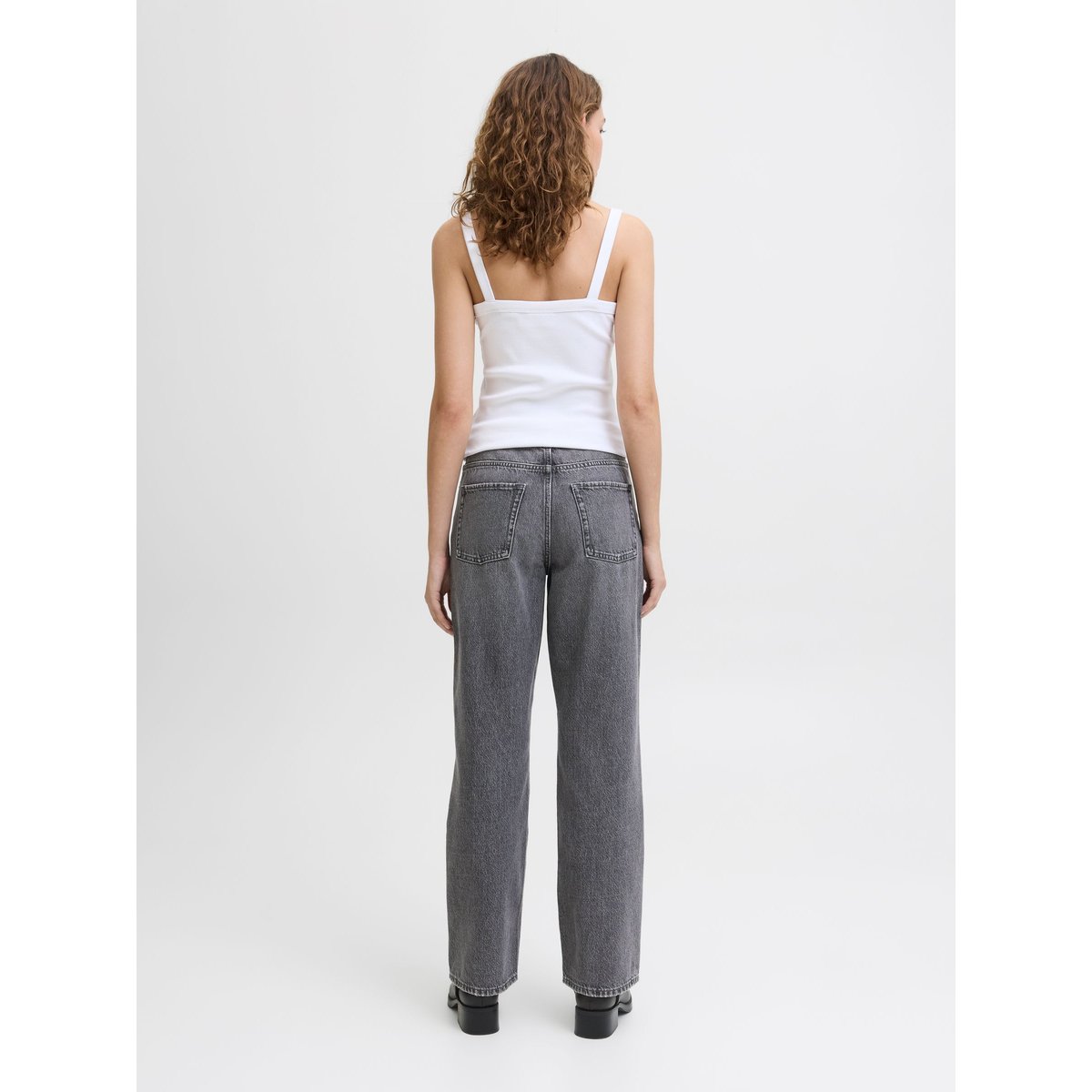 Jean À Coupe Ample dark grey denim, JJXX