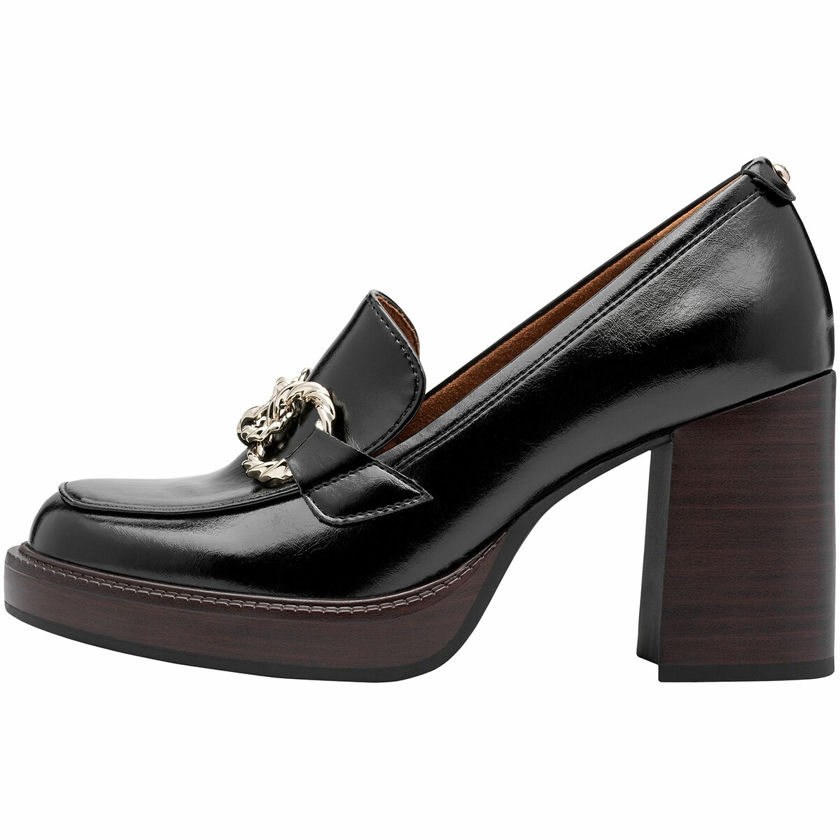 Mocassins à talon noir, TAMARIS