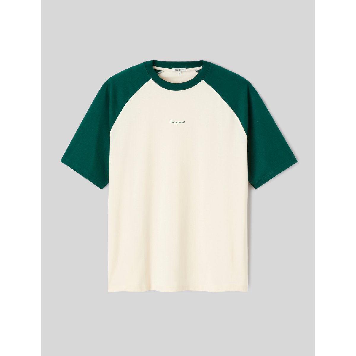 T-shirt manches contrastées naturel, BZB