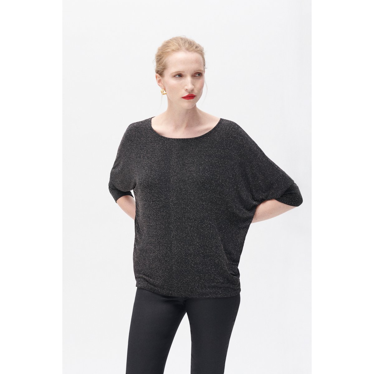 T-shirt loose élégant FRANNY gris argent, CAROLL