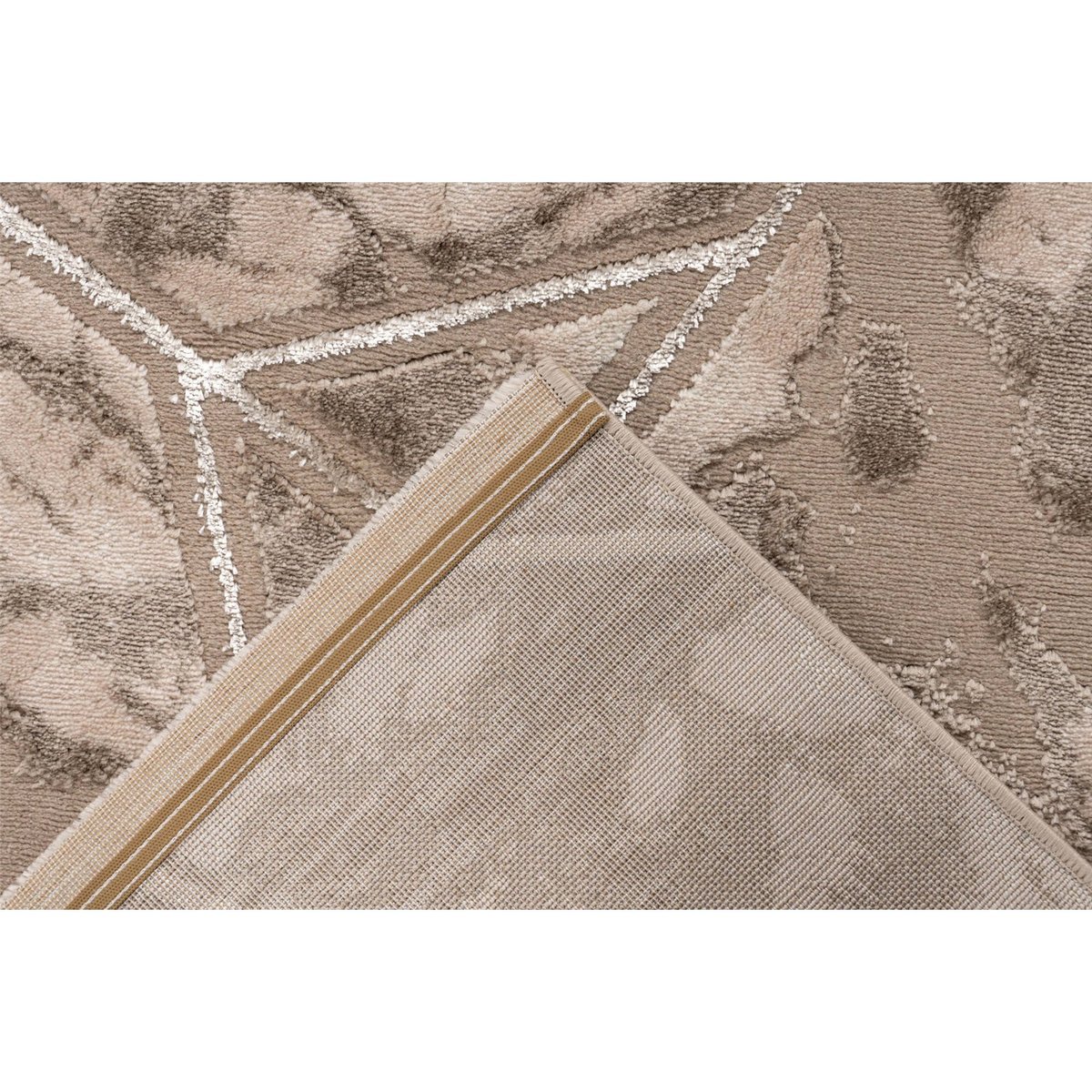 Tapis d'intérieur rectangulaire, Mineral beige sable effet marbre taupe, ARTE ESPINA