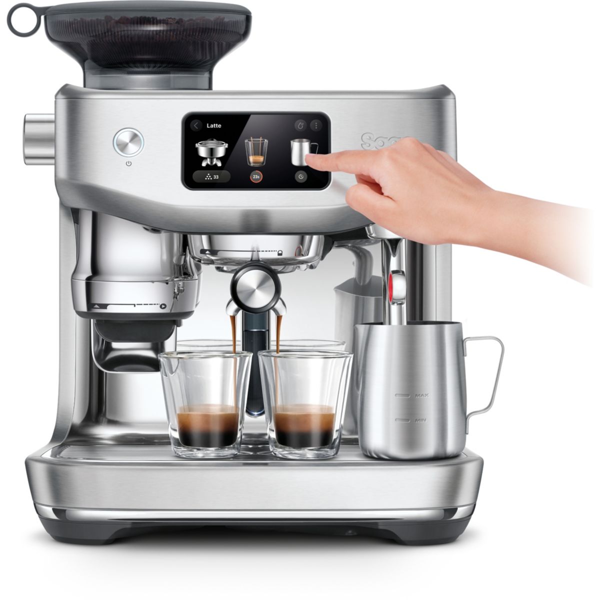 Machine à expresso Machine à Expresso SES985BSS4EEU1 argent / métallique, SAGE APPLIANCES