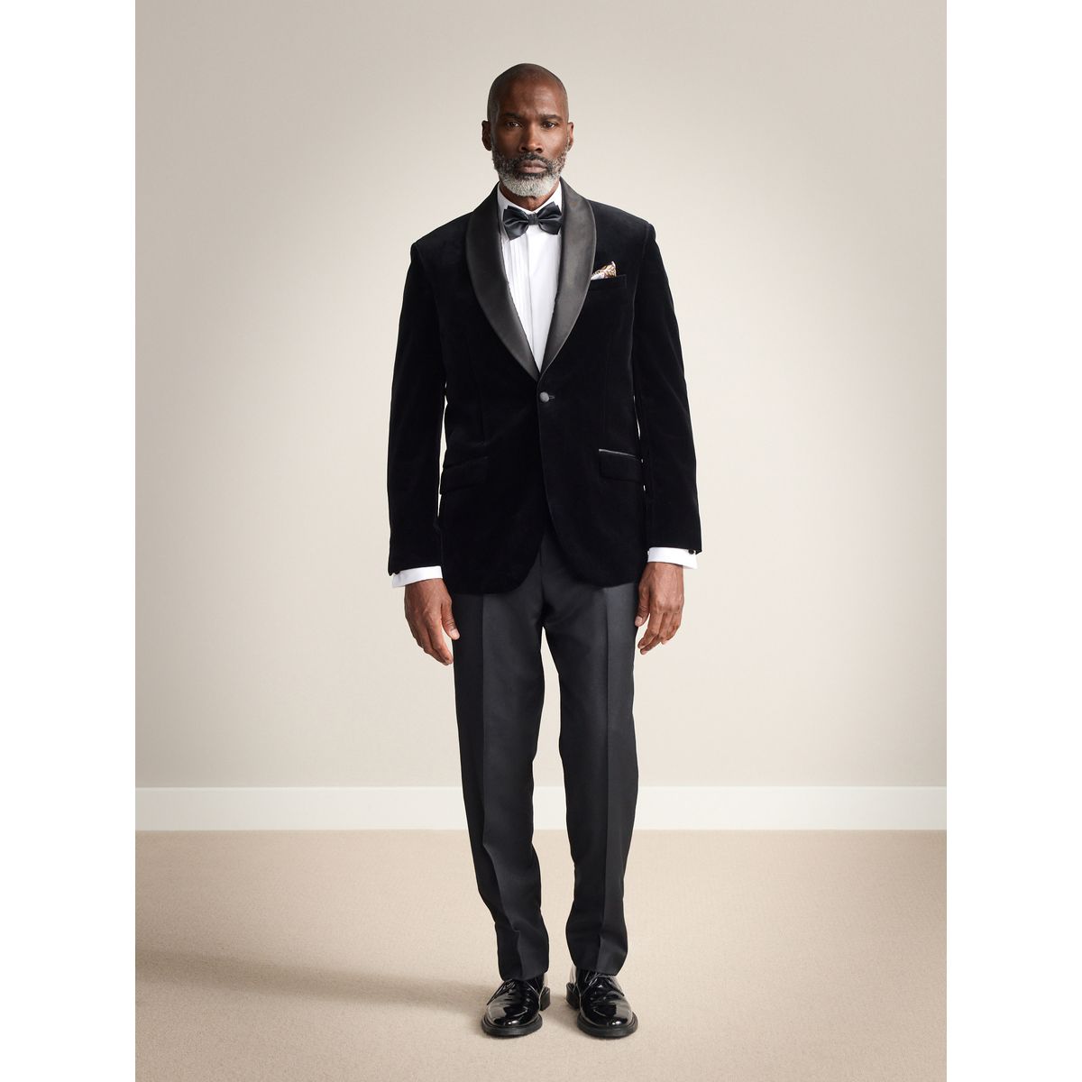 Blazer en velours pontoglio à col châle Signature noir, NEXT