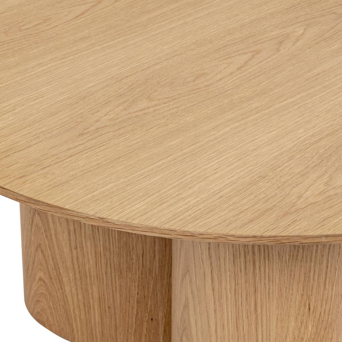 Table basse ronde placage chêne ALIONA bois clair, ATMOSPHERA