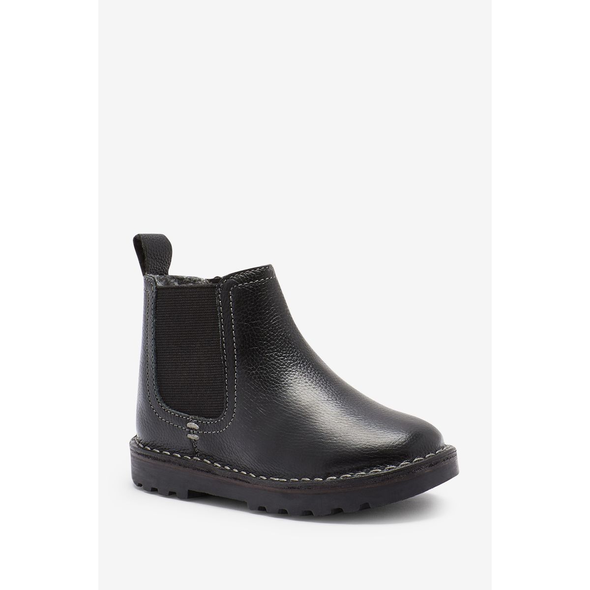 Bottines Chelsea En Cuir Doublées noir, NEXT