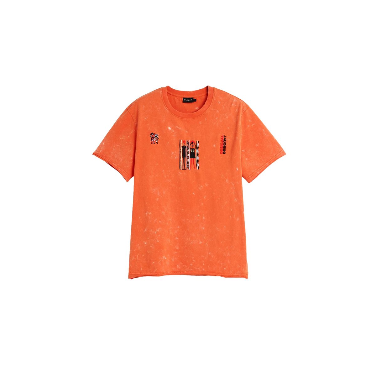 T-shirt imprimé orange, DESIGUAL